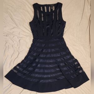White House Black Market Deep Navy Blue Sleeveless Dress - Sz 2